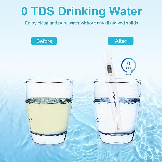 VIPHASES Upgraded 6-Stage 0 TDS Water Filter Replacement for ZR-001, ZR-017, ZR-004, Removes 99.99% Lead, Chlorine, Fluoride, PFOA/PFOS, 4-Pack