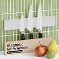 Knife Magnetic Strip 10" Steel – Magnetic Knife Holder for Wall no Screws – Kitchen Utensil Holder, Knife Bar, Knife Rack, Kitchen Organizer and Tool Holder