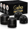 GOCHA | Vacuum Wine & Champagne Preserver Set | Built-in Vacuum Seal Technology | 1.5 inch Silicone Twist Top | Reusable, Leak Proof Cork | (Pack of 4, 2 Wine + 2 Champagne)