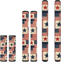 Novelty American Flag Fridge Door Handle Covers Set of 6, Non Slip Kitchen Appliance Decoration for Refrigerator Dishwashers Microwave for July 4th USA Independence Day Decor