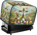 Happy Easter Eggs Rabbit Toaster Cover 4 Slice Dust and Fingerprint Protection Toaster Bread Maker Covers Washable Kitchen Small Appliance Covers for Kitchen Accessories Decor Bakeware Women Gift