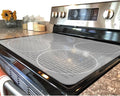 YUHFERA Stove Top Cover for Electric Stove - Silicone Stove Mat for Glass Top, Glass Cooktop Protector, XL Dish Drying Mats For Kitchen,Oven Covers for Electric Stove (Hyaline,28 x 20)