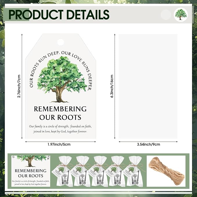 Roshtia 25 Sets Family Reunion Party Favors 5 Styles Adult Family Tree Acrylic Shot Glasses with Inspirational Card and Bag Adult Reunion Gifts