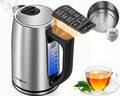 Electric Tea Kettle, 6 Precise Temperature Presets 1.7L Stainless Steel Electric Kettle Temperature Control,1500W Fast Boiling Hot Water for Oolong & Green Tea with Strix Control