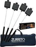 4x Campfire Pie Iron (28inches Long) Storage Bag Bundle Set, Cast Iron Pie Pan, Mountain Pie Maker, Cast Iron Sandwich Maker, Pie Iron for Camping, Campfire Sandwich Maker