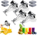 Hand Juicer Squeezer, Aluminum Alloy Fresh Fruit Juice Extractor, Fruit Juice Handheld Press Squeezer with Seed Filter, Heavy Duty Manual Hand Press Juicer for Orange Pomegranates Apple Lemon Lime (4)