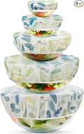 Beeswax Bowl Covers Set of 5 (XS–XL) – Reusable Elastic Food Covers for Bowls – Organic Cotton with Beeswax, Washable & Plastic-Free | Li’l Things – Paintbrush