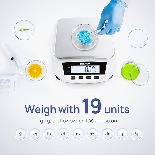 Lab Scale 0.01g×5000g Precision Scale Analytical Balance Lab Scale 0.01g Accuracy Jewelry Scientific Digital Scale (No Test Weight)