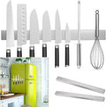 2 PCS Knife Magnetic Strip no Drilling (Refrigerator Applicable), 17 inch Magnetic Knife Holder for Wall, Premium Stainless Steel Magnetic Knife Bar, Used as Tool Holder, Knife Rack, and More