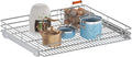 Pull Out Cabinet Organizer, 31.5" W x 21.5" D, Heavy Duty Chrome Slide Out Shelf for Wide Base Cabinets, Sliding Wire Basket Drawer for Pots, Pans, Appliances & Pantry Storage