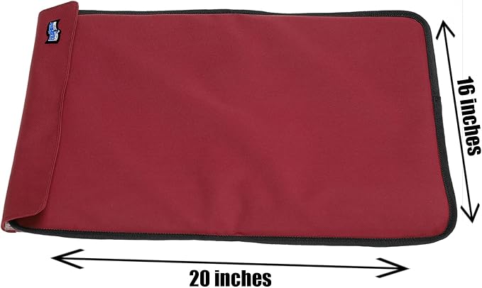 FlexiFreeze Party Mat Food Cooling Serving Platter – Buffet Display Chiller for Meat, Cheese, Fruit & Party Food Trays – Catering Supplies Cold Serving Mat Red (19" x 15")