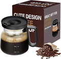 Coffee Pot Mug with Lid,16Oz Mini Glass Coffee Pot Coffee Mug with Spill Proof Lid & Heat Proof, Novelty Coffee Pot Cup for Coffee Lovers Gifts (1PC)