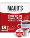 Maud's Medium Roast Coffee Pods, 18 ct, Single Serve Pods – 100% Arabica Coffee, Compatible with Keurig K Cups Maker