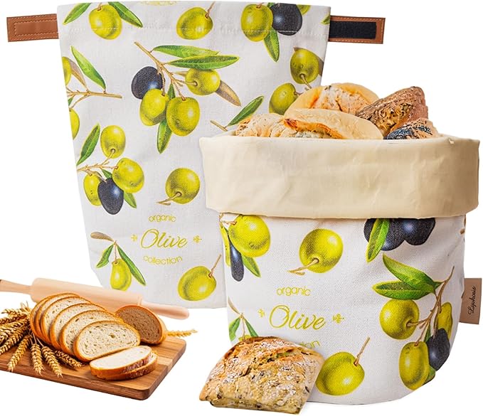 Reusable Beeswax Bread Bag for Homemade Sourdough, Natural Sourdough Bread Storage Bags, Keep Fresh, Bakery Essentials | Breathable material, Freezer safe, Reusable, Durable, Extra-large