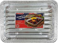 PACTOGO Disposable Aluminum Foil Broiler Pan for Oven - Durable Broiling Drip Trays with Ribbed Bottom Surface for BBQ Grill-Like Texture - 13x9 Inch Pans - REF# 333 (Pack of 25)