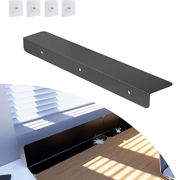 Metal Kitchen Refrigerator Gap Partition Countertop Gap Extension Board, Refrigerator Side Partition, Gap Covers Between Countertop And Walls, No Drill (Black, 15.75 * 3.93inch)