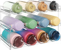 Lifewit Stackable Water Bottle Organizer for Cabinet, Plastic Bottle Holder Fits Bottles/Tumblers up to 3.8" Diameter for Pantry/Countertop, 3 Tier Holds14 Bottles 41 x 20 x 24 cm/16 x 8 x 9.5"