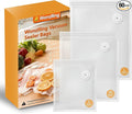 Vacuum Sealer Bags for Food, 60 Pcs (S+M+L) 8" x 10" and 10" x 13.8" and 11.8" x 13.8" Food Storage Bags for Sous Vide Cooking Microwave Heating, Air Valve Zipper Bags