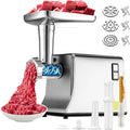 5.0 Upgrade Electric Meat Grinder【3500W Super Motor】【SUS304 Blade & Plate】3-Second Fast Meat Grinding, Perfect For Meat Grinders For Home Use (GRAY)