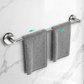 Adjustable Suction Cup Towel Bar for Bathroom Wall,17 Inch~29 Inch Towel Racks for Bathroom,Stainless Steel Bath Towel Holder for Shower(Brushed Silver)