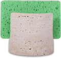 JIMEI Travertine Marble Sponge Holder for Kitchen Counter - Natural Stone Dish Drying Rack, Sponge Caddy for Sink Organizer - Durable & Stylish Kitchen Decor
