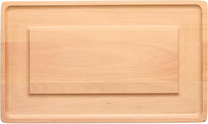 Charcuterie Board - Cheese Board with Grooves & Built-in Handles, Snack Tray for Vegetables, Fruits, Meat, Nuts - Decorative Wooden Serving Tray for Kitchen House Warming Gift