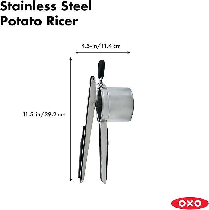OXO Good Grips Stainless Steel Potato Ricer + NEW OXO Good Grips Garlic Press