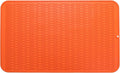 MicoYang Silicone Dish Drying Mat for Multiple Usage,Easy clean,Eco-friendly,Heat-resistant Silicone Mat for Kitchen Counter or Sink,Refrigerator or Drawer Liner Orange 3XL 28 inches x 18 inches