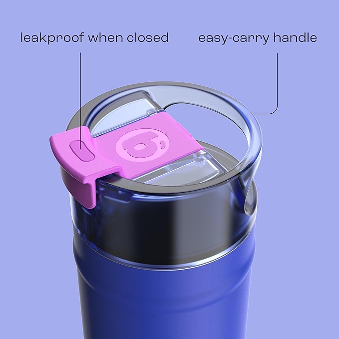 bubba 32 oz Dualsip Insulated Stainless Steel Water Bottle with Straw - Reusable, Leakproof, Lightweight, Dishwasher Safe, Lead-Free and BPA-Free, Ocean Energy