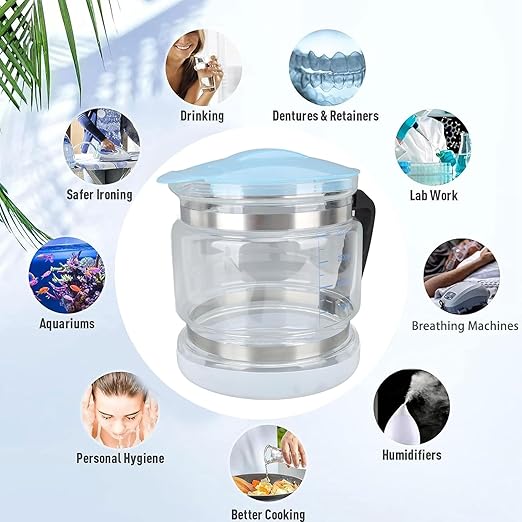 Countertop Distiller Replacement Container Large Capacity Distilled Water Collector Glass Filter Pitcher Distilled Container for Beauty Care