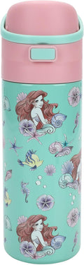 Bioworld The Little Mermaid Ariel & Flounder All-Over Print 24 Oz Stainless Steel Water Bottle