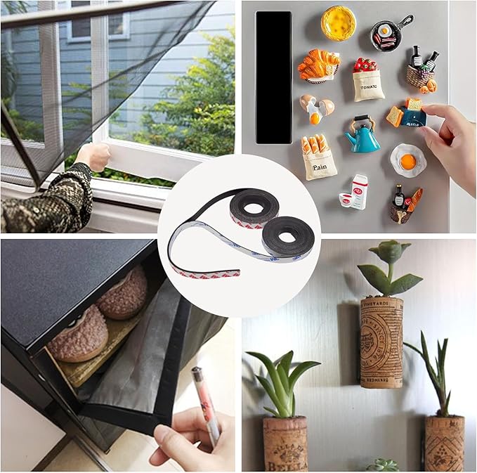 2 Pack, A+B Paired Magnetic Tape 10ftx1in, AB Pairing Magnet Strips with Adhesive Backing, Match to Use for DIY Closure Craftings