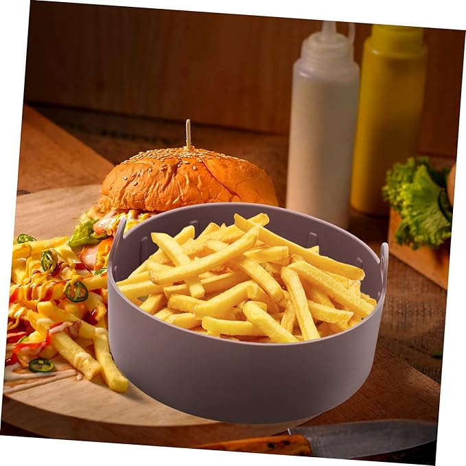Silicone Air Fryer Liner Replacement for Basket Reusable Non-Stick Baking Tray for Air Fryers and Ovens Compatible