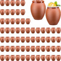 66Psc 2oz/60ml Cantaritos De Barro Mexicanos,Mini Jarritos De Barro Mexicanos Pottery Cocktail Glasses,Mexican Shot Glasses Taco Tuesday Cups For Celebration,Tequila,Margaritas
