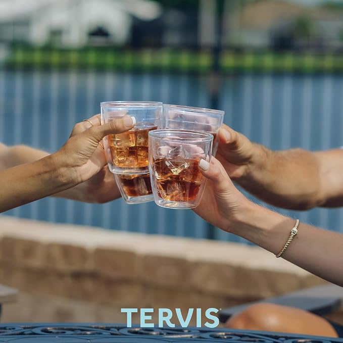 Tervis Barefoot Beach Collection New Blooms Bag Made in USA Double Walled Insulated Tumbler Travel Cup Keeps Drinks Cold & Hot, 12oz, New Blooms Bag