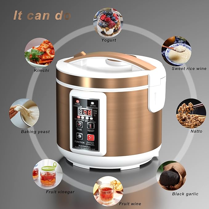 5L Black Garlic Fermenter, Automatic Garlic Fermenting machine, Wine Fermenting Machine, Yogurt Maker with Temperature Control