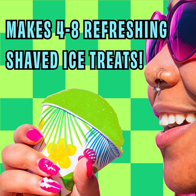 Hawaiian Shaved Ice Sour Green Apple Syrup - Nut Soy Dairy Free - Flavor Fluffy & Crunchy Snow Cones - Shelf Stable - Makes 8 Servings - 16 ounces