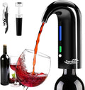Wine Aerator Electric Wine Decanter,One Touch Red White Wine Accessories Aeration and Decanter Wine Pourer,Wine Gifts for Wine Lovers (Black)
