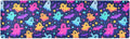 2 in 1 Table Runner Trivet for Hot Pots and Pans Heat Resistant Non Slip Waterproof 39 x 12 Inch Decorative Table Protector for Kitchen Countertop Neon Halloween Ghosts Stars Bats