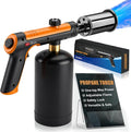 Propane Torch Gun With One-Touch Max Fire, Adjustable Kitchen Torch, Powerful Propane Torch With Many Safety Features(Tank Not Included)