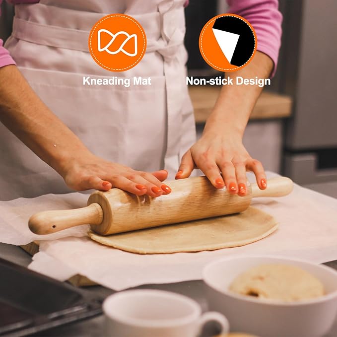 uxcell 15.7IN x 3.9FT Silicone Baking Mat Rolls, Rectangular, White, Non-Stick, Non-Slip, Oven, Freezer & Dishwasher Safe