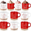 Didaey Christian Mug Bulk Fathers Day Church Gift Inspirational Bible Verse Coffee Mug 13 oz Religious Ceramic Cup for Women Bible Study Group Sunday School Teacher(10 Pcs,Classic Color,Classic Style)