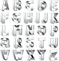 2 Inch Alphabet Cookie Cutter Set - 26 Piece Small Alphabet Letters Shapes Molds - Stainless Steel