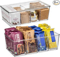 ClearSpace Pantry Organization and Storage Bins with Removable Dividers & Lids – Perfect Pantry Organizers or Kitchen Organization – Refrigerator Organizer Bins, Cabinet Organizers, 2 Pack