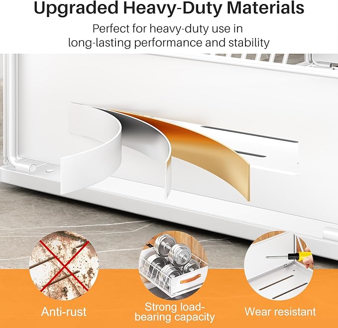 2Pack Pull out Cabinet Organizer,Heavy Duty Slide out Pantry Shelves Drawer Storage with Adhesive Nano Film,Sliding Mesh Basket with Handle for Kitchen, Bathroom, Home, 11.8W" X 15.7"D X 6.2"H,White