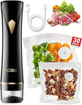 Compact Vacuum Sealer for Food: Powerful Compact Vacuum Sealer Machine with 30 PCS Vacuum Seal Bags, Cordless Food Storage Sealing Machine Portable for Chef, Home, Travel, Camping, Sous Vide