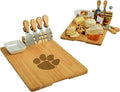 Picnic at Ascot NCAA Clemson Officially Licensed Bamboo Cheese/Charcuterie Board with Ceramic Bowl, Knife Set & cheese Markers