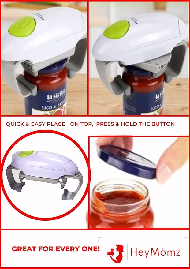 Electric Jar Opener Automatic Jar Opener Strong Improved Torque Handsfree Kitchen Gadgets for Weak Hands & Seniors, For All Jar Sizes Quick and Eeasy Kitchen Tool