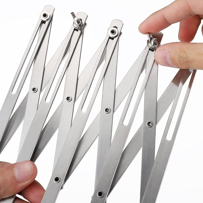 5-Wheel Stainless Steel Pastry Cutter - Expandable Pasta Roller for Noodle, Pizza, Pie Crust, Cookie Divider