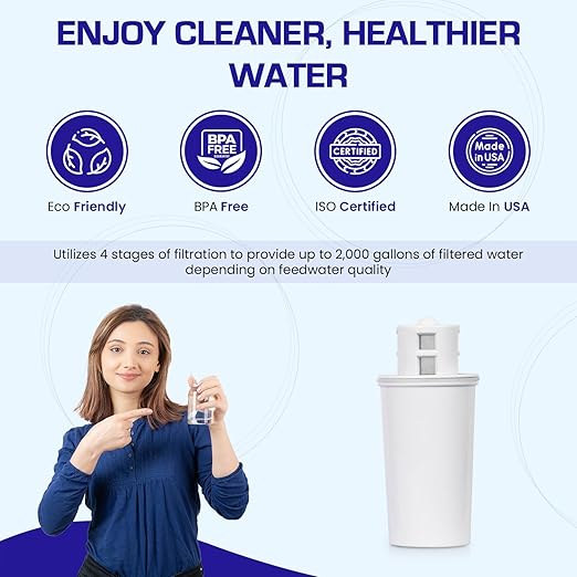 Crystal Quest Standard/SMART Water Filter Pitcher Cartridge – Advanced Filtration for Clean, Healthy Water, Removes Contaminants, Long-Lasting, Easy Installation, 2,000 Gallons [Pack of 2]
